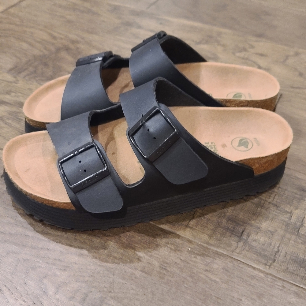Birkenstock Papillo Platform Black Double Strap Sandals Size 39